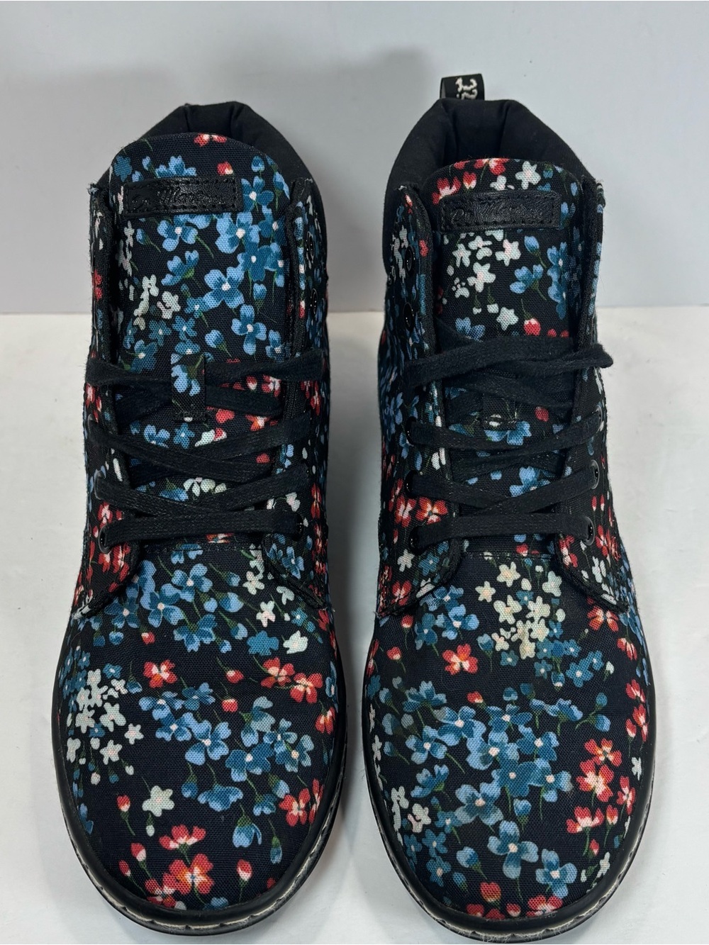 Dr Martens Maelly Floral Black Canvas Women Boots Shoes Sz 10 Boho Spring EUC - Picture 3 of 11